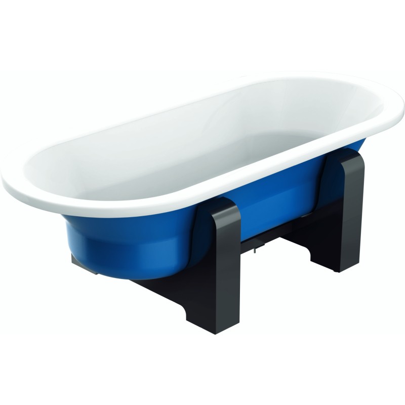 Стальная ванна BLB Duo Comfort Oval Woodline 180x80 (синяя)