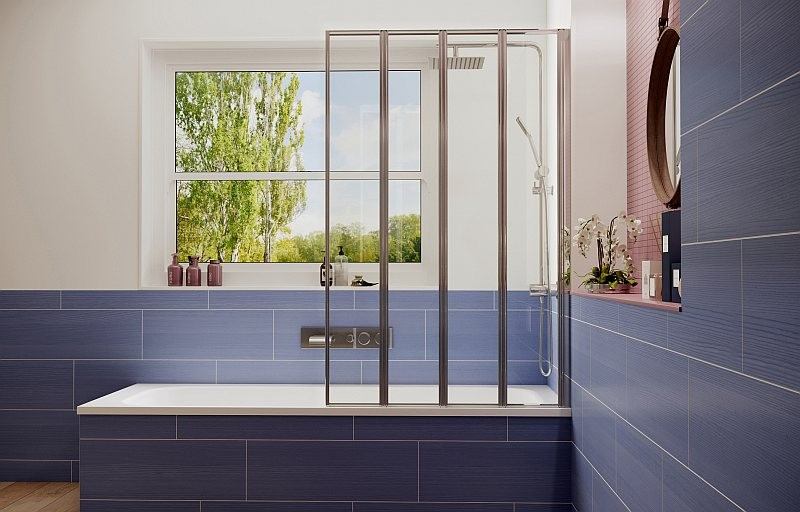 Стеклянная душевая шторка для ванны Ambassador Bath Screens 16041111R