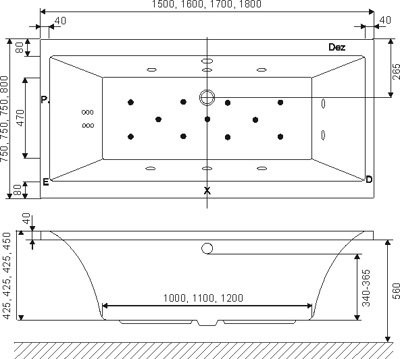 Ванна акриловая Excellent Pryzmat Slim 170х75 Ванна акриловая Excellent Pryzmat Slim 170х75