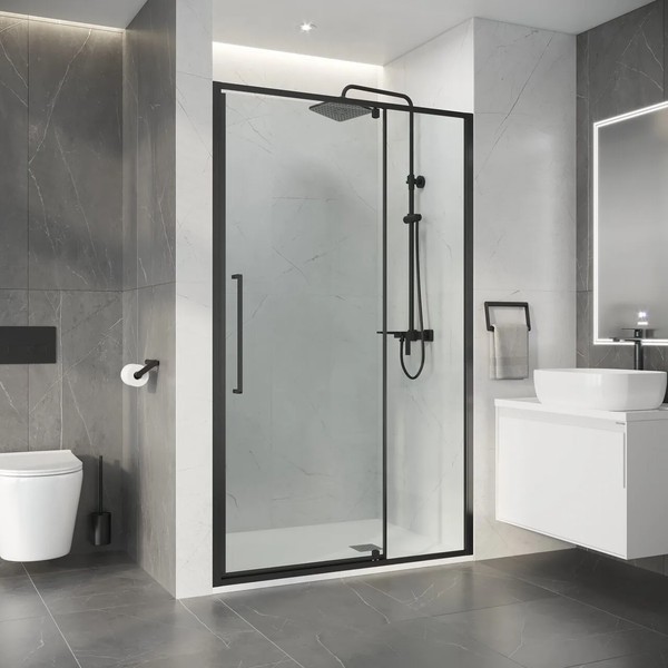 Душевая дверь Niagara Nova NG-35-12AGR 120x195 стекла прозрачные, профиль графит Душевая дверь Niagara Nova NG-35-12AGR 120x195 стекла прозрачные, профиль графит