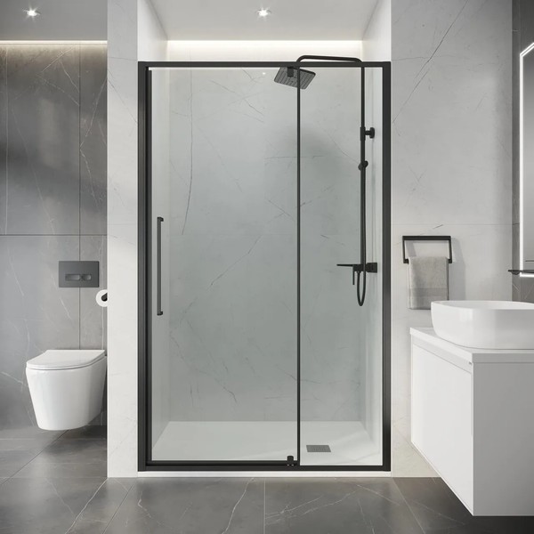 Душевая дверь Niagara Nova NG-35-12AGR 120x195 стекла прозрачные, профиль графит Душевая дверь Niagara Nova NG-35-12AGR 120x195 стекла прозрачные, профиль графит