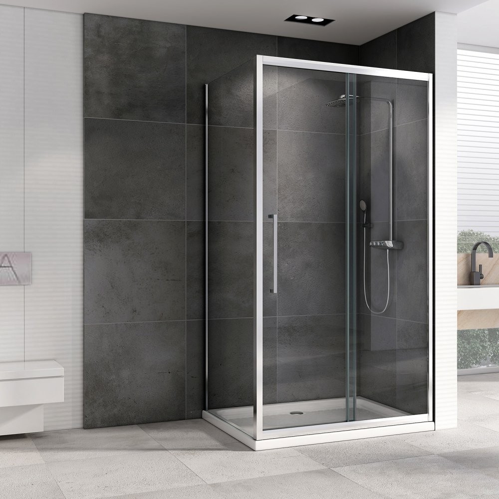 Душевой уголок Abber Schwarzer Diamant AG30160H-S85 160x85 стекла прозрачные, профиль хром Душевой уголок Abber Schwarzer Diamant AG30160H-S85 160x85 стекла прозрачные, профиль хром