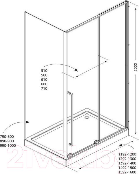 Душевой уголок Allen Brau Fantasy 2.0 150x100 / 325975 (черный матовый) Душевой уголок Allen Brau Fantasy 2.0 150x100 / 325975 (черный матовый)