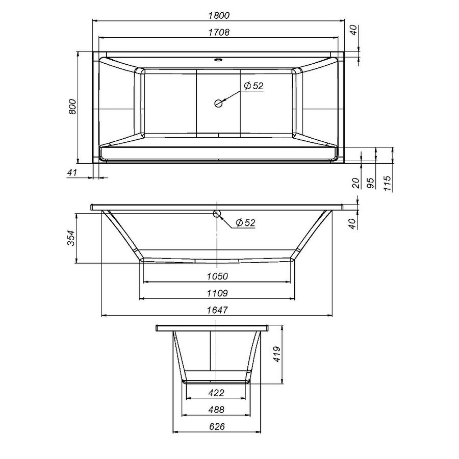 Ванна акриловая AM.PM Inspire 2.0 180x80 Ванна акриловая AM.PM Inspire 2.0 180x80