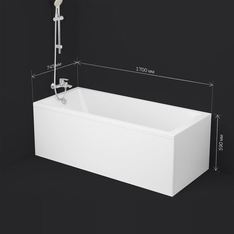 Ванна акриловая AM.PM Gem 170x75 Ванна акриловая AM.PM Gem 170x75