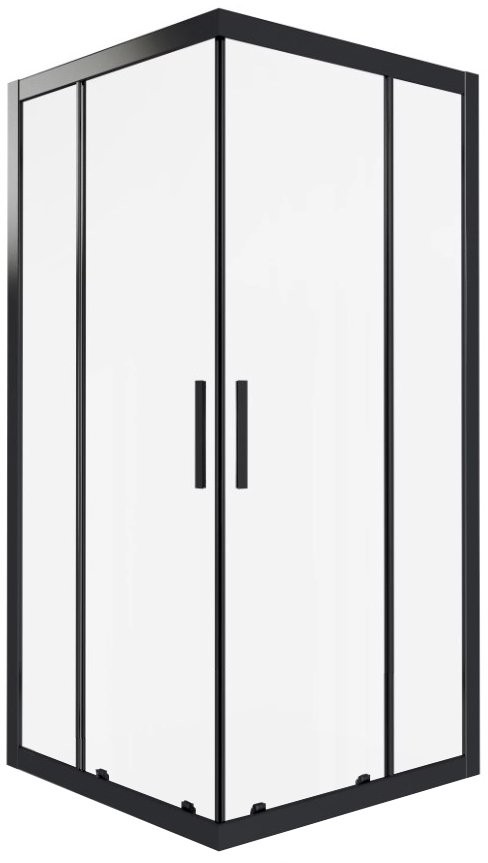 Душевой уголок GoodDoor COFE CR-90-C-B 90x90 прозрачное стекло / профиль черный Душевой уголок GoodDoor COFE CR-90-C-B 90x90 прозрачное стекло / профиль черный