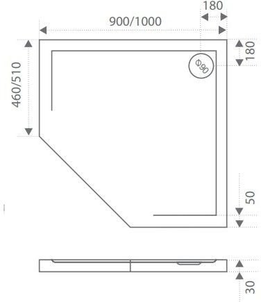 Душевой поддон GoodDoor Пента 100x100 Душевой поддон GoodDoor Пента 100x100
