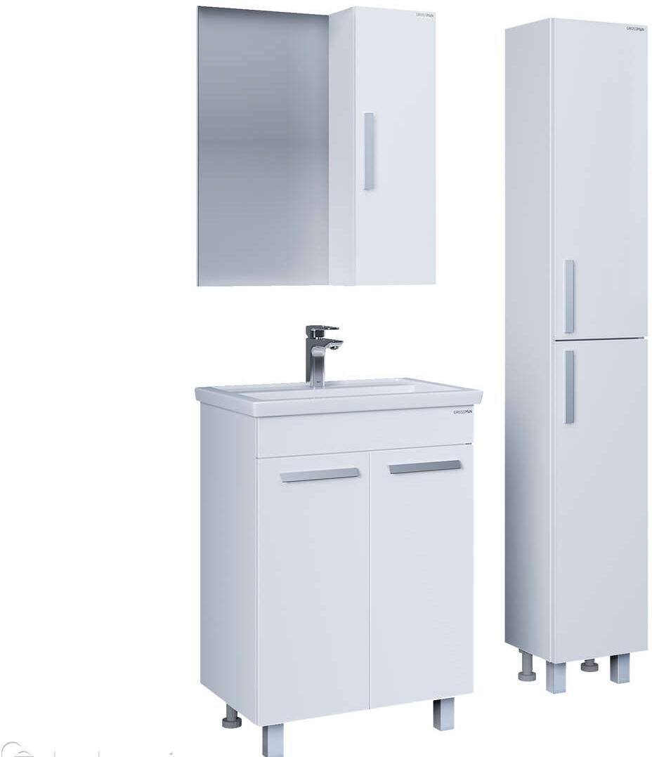 Шкаф с зеркалом для ванной Grossman Нео 80 Шкаф с зеркалом для ванной Grossman Нео 80