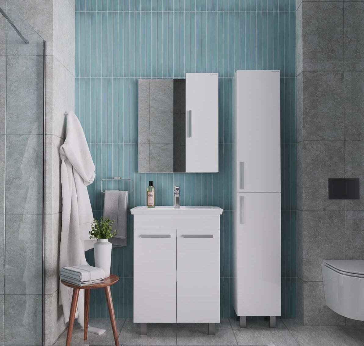 Шкаф с зеркалом для ванной Grossman Нео 80 Шкаф с зеркалом для ванной Grossman Нео 80