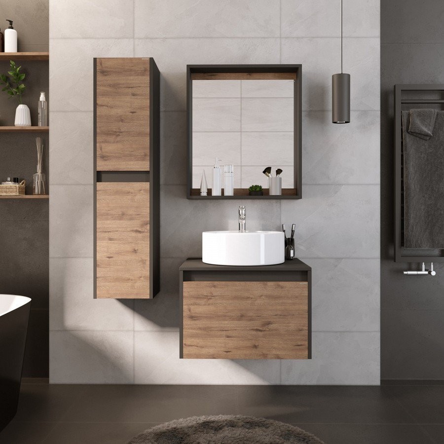 Шкаф-полупенал для ванной Grossman Смарт 30 Шкаф-полупенал для ванной Grossman Смарт 30