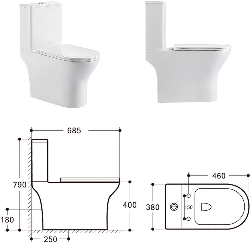 Унитаз-компакт Amore di Mare Nera N902 38x68,5 сиденье Duroplast, микролифт Унитаз-компакт Amore di Mare Nera N902 38x68,5 сиденье Duroplast, микролифт