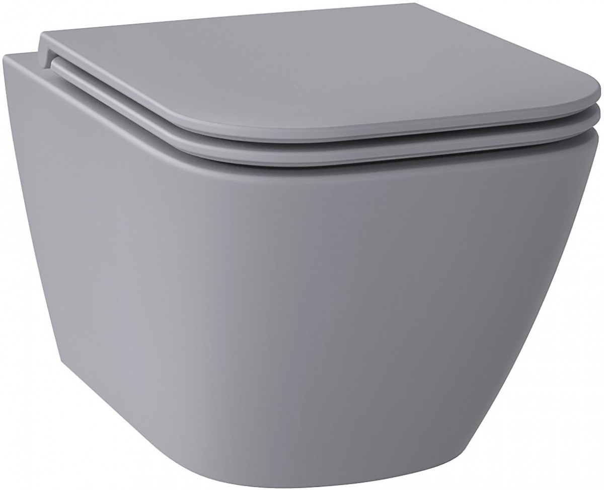 Унитаз подвесной Wellsee Pure BY Wellsee 36x52 серый матовый Унитаз подвесной Wellsee Pure BY Wellsee 36x52 серый матовый