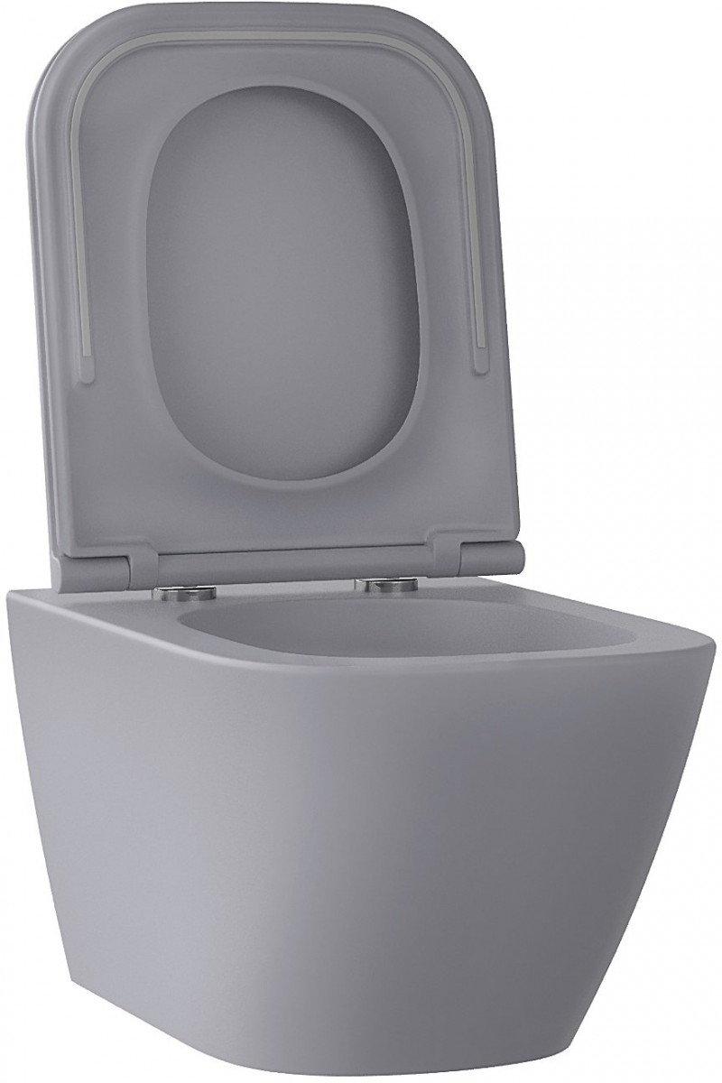 Унитаз подвесной Wellsee Pure BY Wellsee 36x52 серый матовый Унитаз подвесной Wellsee Pure BY Wellsee 36x52 серый матовый