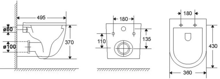 Унитаз подвесной Vincea Tornado Globo 36x49,5 сиденье микролифт Унитаз подвесной Vincea Tornado Globo 36x49,5 сиденье микролифт