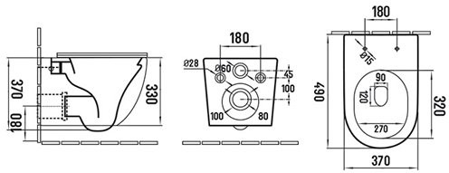 Унитаз подвесной UnicoPureza UP Uno Cinzento 37x49 матовый оружейная сталь Унитаз подвесной UnicoPureza UP Uno Cinzento 37x49 матовый оружейная сталь