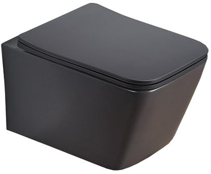 Унитаз подвесной UnicoPureza BAU CINZENTO 35x52 оружейная сталь Унитаз подвесной UnicoPureza BAU CINZENTO 35x52 оружейная сталь