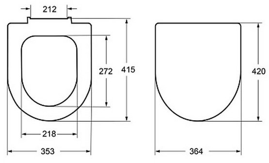 Унитаз подвесной Roca Meridian Rimless Compacto 346244000 + ZRU9307606 36x48 сиденье Duroplast Унитаз подвесной Roca Meridian Rimless Compacto 346244000 + ZRU9307606 36x48 сиденье Duroplast