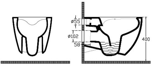 Унитаз подвесной Isvea Infinity Clearim Plus 10NF02001 36,5x53 антрацит Унитаз подвесной Isvea Infinity Clearim Plus 10NF02001 36,5x53 антрацит