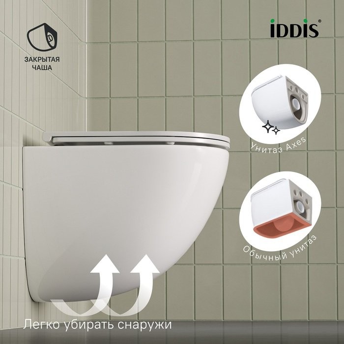 Унитаз подвесной Iddis Axes AXERDSEi25 36x49,5 сиденье Duroplast, микролифт Унитаз подвесной Iddis Axes AXERDSEi25 36x49,5 сиденье Duroplast, микролифт