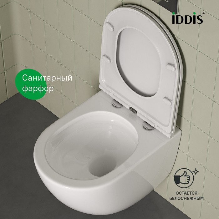 Унитаз подвесной Iddis Axes AXERDSEi25 36x49,5 сиденье Duroplast, микролифт Унитаз подвесной Iddis Axes AXERDSEi25 36x49,5 сиденье Duroplast, микролифт