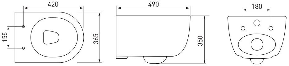 Унитаз подвесной Berges VENTAS Rimless 49 082012 36,5x49 без сиденья Унитаз подвесной Berges VENTAS Rimless 49 082012 36,5x49 без сиденья