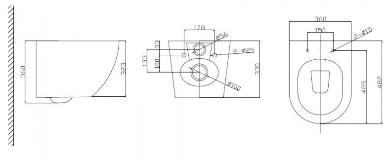 Подвесной унитаз BelBagno Uno BB3105CHR/SC белая Подвесной унитаз BelBagno Uno BB3105CHR/SC белая