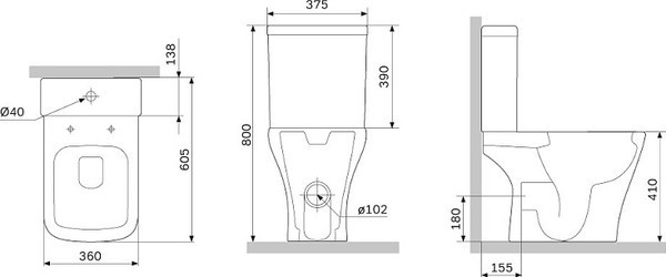 Унитаз напольный AM.PM Gem C908601SC Унитаз напольный AM.PM Gem C908601SC