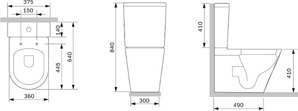 Унитаз напольный AM.PM Func C8F8600SC Унитаз напольный AM.PM Func C8F8600SC