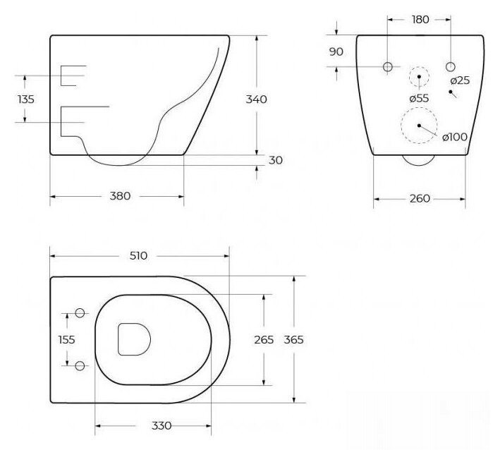Унитаз подвесной Cezares CZR-6601-TH-TOR/CZR-870-SC Унитаз подвесной Cezares CZR-6601-TH-TOR/CZR-870-SC