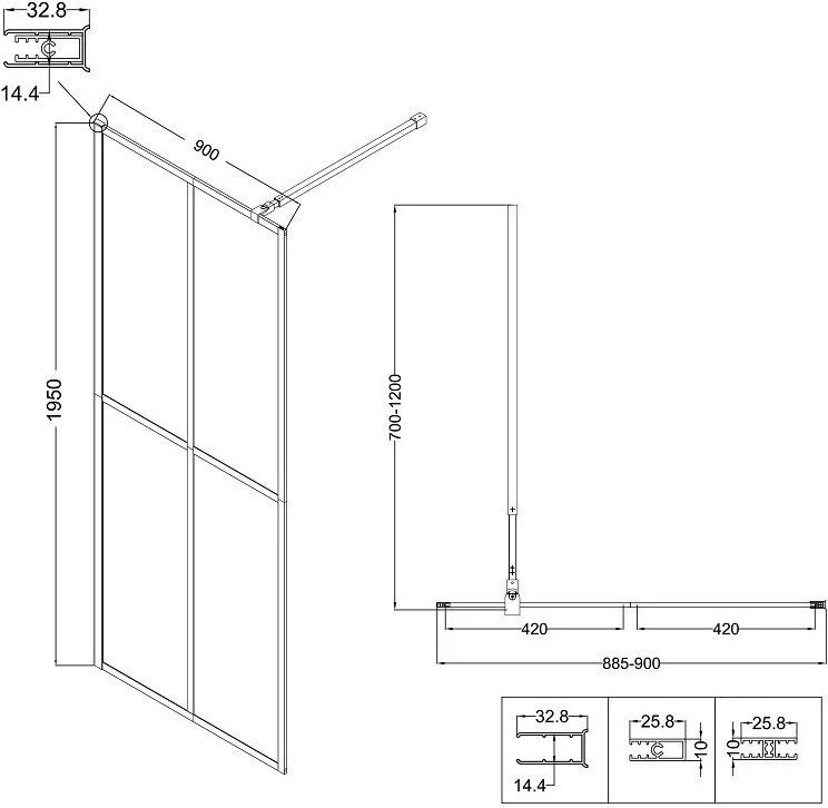 Душевая стенка Niagara NG-686-90BLACK 90x195 (черный матовый/прозрачное стекло) Душевая стенка Niagara NG-686-90BLACK 90x195 (черный матовый/прозрачное стекло)