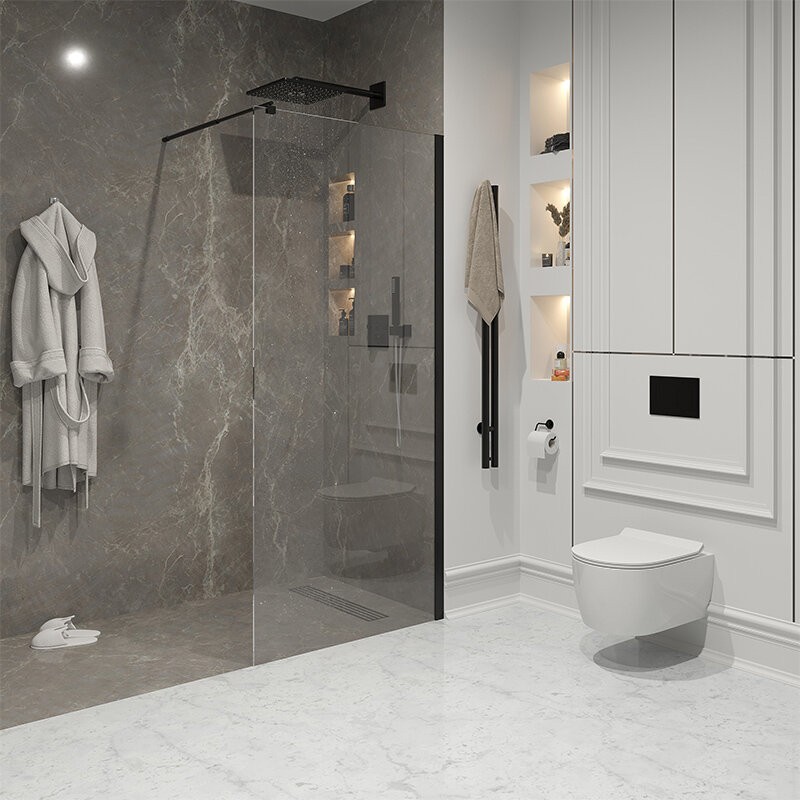 Душевая стенка Niagara NG-683-80 80x195 (черный) Душевая стенка Niagara NG-683-80 80x195 (черный)