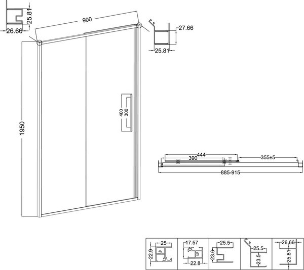 Душевая дверь Niagara Nova NG-44-9ASG 90х195 (золото сатин/прозрачное стекло) Душевая дверь Niagara Nova NG-44-9ASG 90х195 (золото сатин/прозрачное стекло)