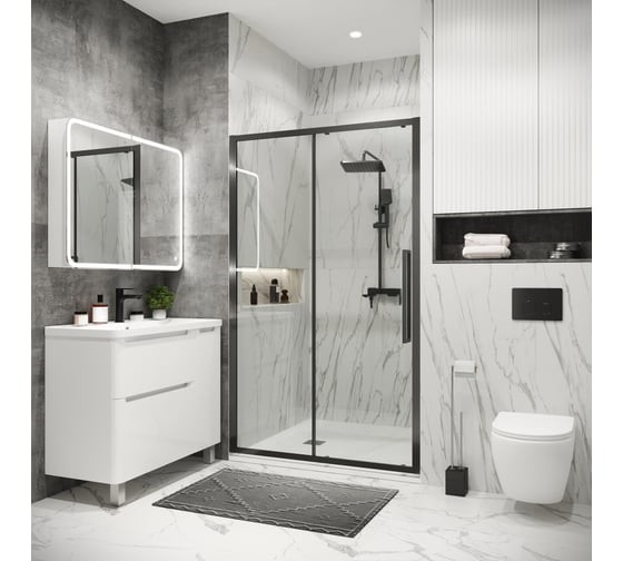 Душевая дверь Grossman Cosmo 140x195 / 100.K33.02.140.42.00 (графит сатин,стекло прозрачное) Душевая дверь Grossman Cosmo 140x195 / 100.K33.02.140.42.00 (графит сатин,стекло прозрачное)