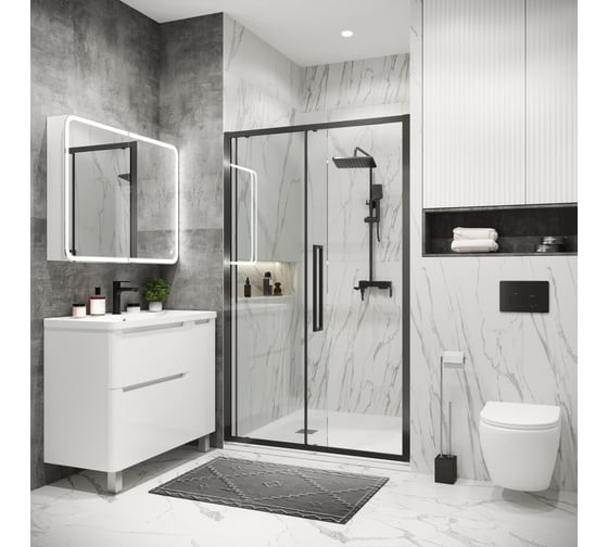 Душевая дверь Grossman Cosmo 140x195 / 100.K33.02.140.42.00 (графит сатин,стекло прозрачное) Душевая дверь Grossman Cosmo 140x195 / 100.K33.02.140.42.00 (графит сатин,стекло прозрачное)