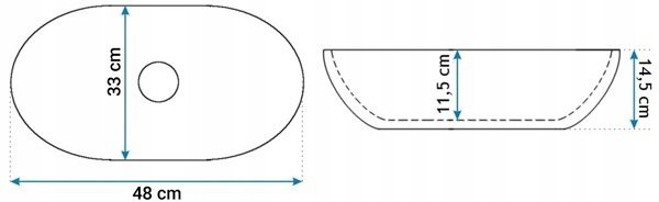 Умывальник Rea Linda 48x33 белый Умывальник Rea Linda 48x33 белый