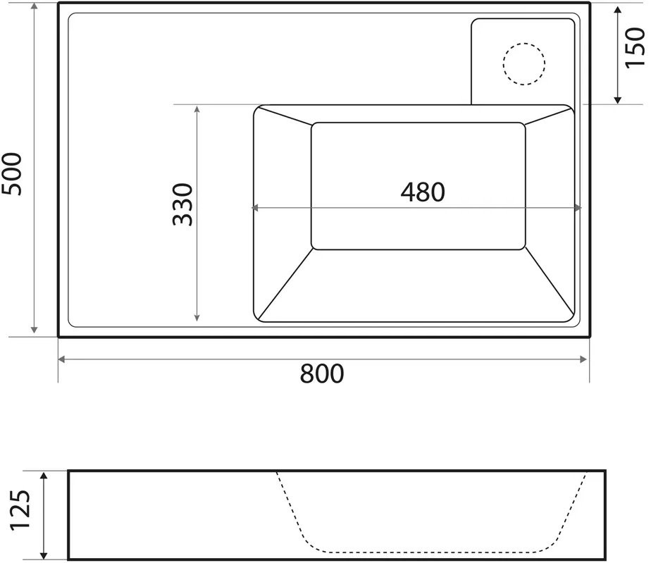 Умывальник Madera Vega 80x50 для установки над стиральной машиной, белый глянец Умывальник Madera Vega 80x50 для установки над стиральной машиной, белый глянец