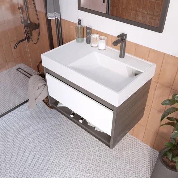 Умывальник Madera Vega 80x50 для установки над стиральной машиной, белый глянец Умывальник Madera Vega 80x50 для установки над стиральной машиной, белый глянец