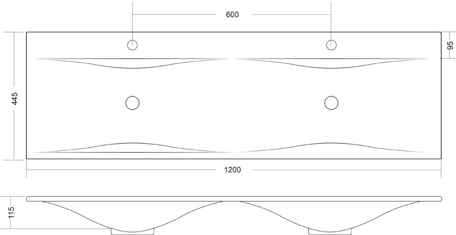 Умывальник Madera Pulsus 120 120x44,5 белый Умывальник Madera Pulsus 120 120x44,5 белый
