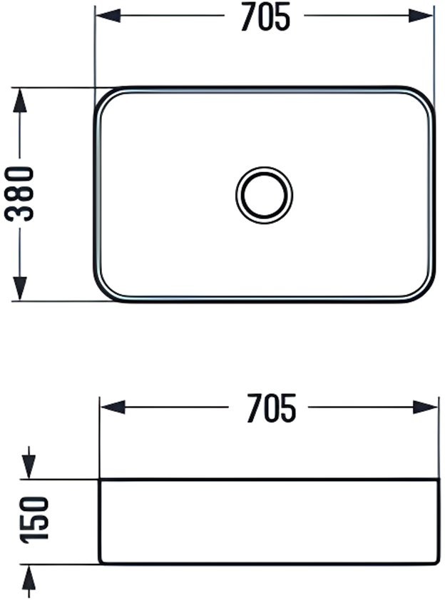 Умывальник накладной Amore di Mare Vivaro 70304-RR 70,5x38 белый Умывальник накладной Amore di Mare Vivaro 70304-RR 70,5x38 белый
