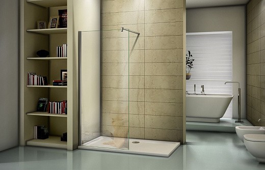 Душевая стенка Good Door Walk In SP-80-C-CH 80x195 стекло прозрачное, профиль хром Душевая стенка Good Door Walk In SP-80-C-CH 80x195 стекло прозрачное, профиль хром