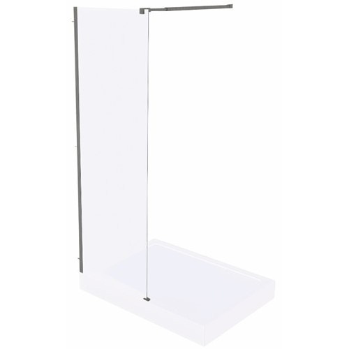 Душевая перегородка Good Door Walk In SP-C-GM 100x195 стекло прозрачное, профиль оружейная сталь Душевая перегородка Good Door Walk In SP-C-GM 100x195 стекло прозрачное, профиль оружейная сталь