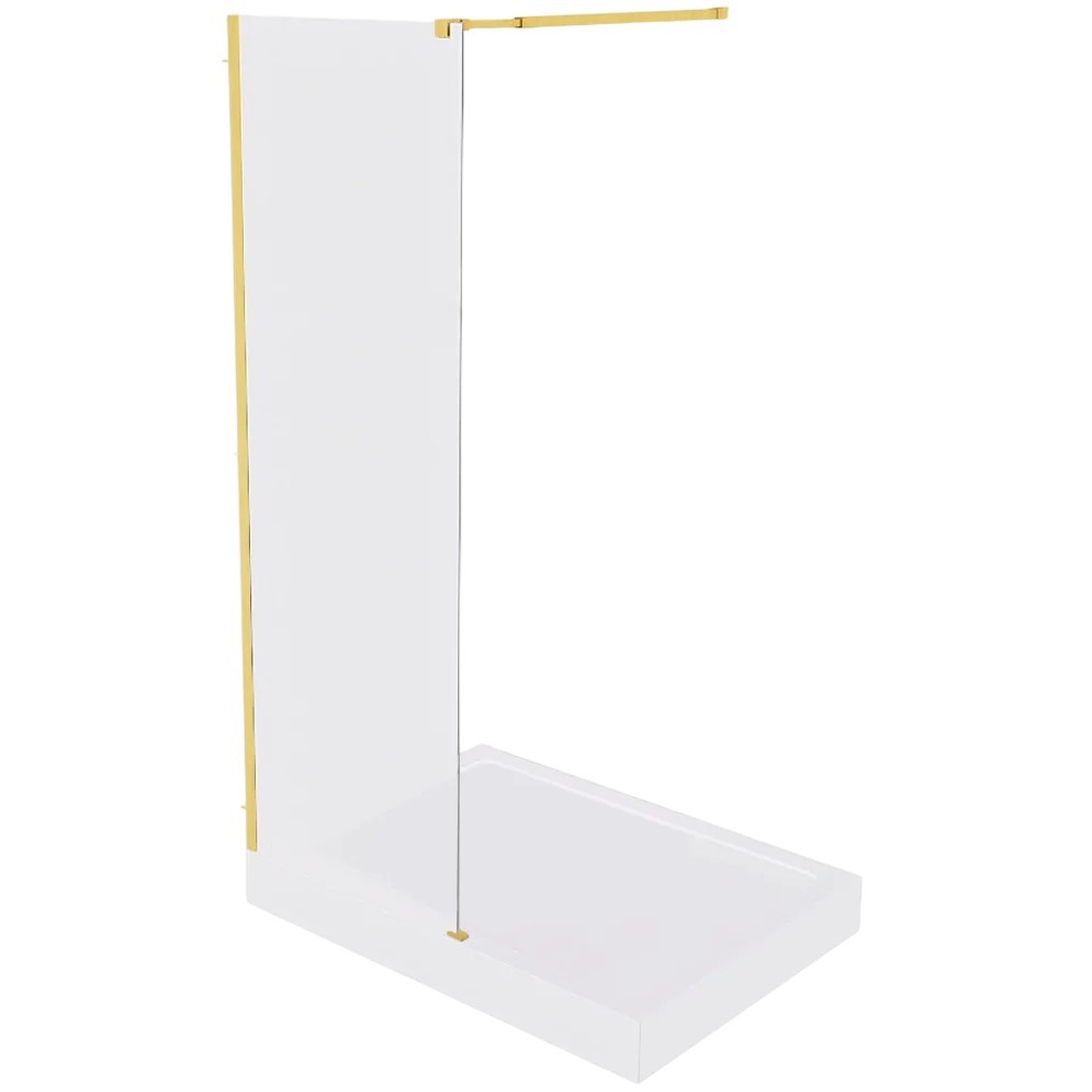 Душевая перегородка Good Door Walk In SP-C-BG 90x195 стекло прозрачное, профиль золото Душевая перегородка Good Door Walk In SP-C-BG 90x195 стекло прозрачное, профиль золото