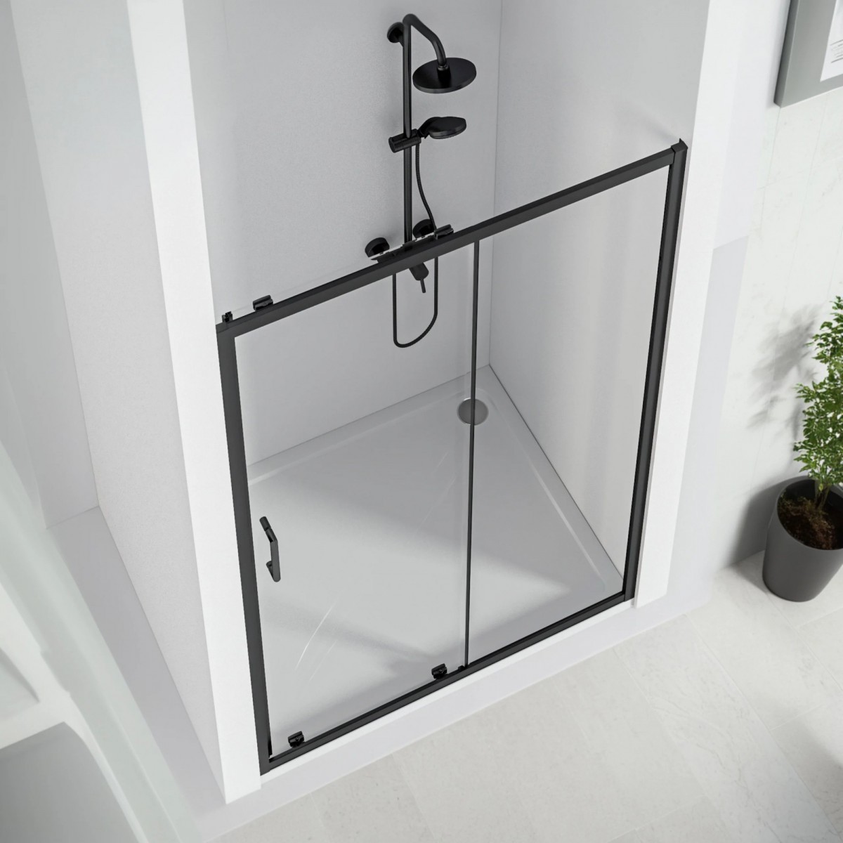 Душевая дверь Good Door Cube WTW 1100x1900 (черный) Душевая дверь Good Door Cube WTW 1100x1900 (черный)