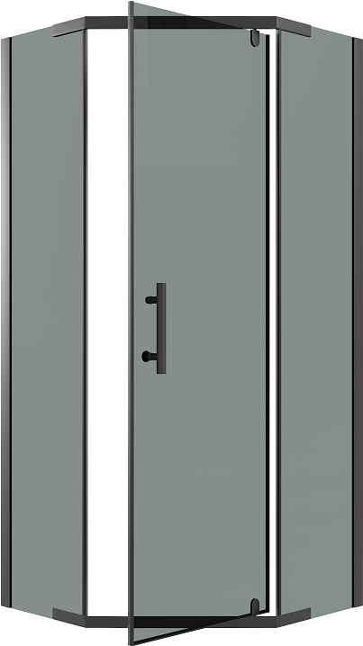 Душевой уголок Niagara Eco NG-1010-14DT 100x100 стекла тонированные, профиль черный Душевой уголок Niagara Eco NG-1010-14DT 100x100 стекла тонированные, профиль черный