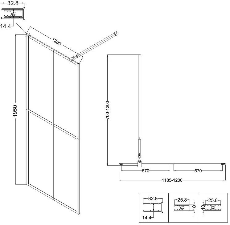Душевая стенка Niagara Nova NG-686-12 Black 120x195 (черный/прозрачное стекло) Душевая стенка Niagara Nova NG-686-12 Black 120x195 (черный/прозрачное стекло)