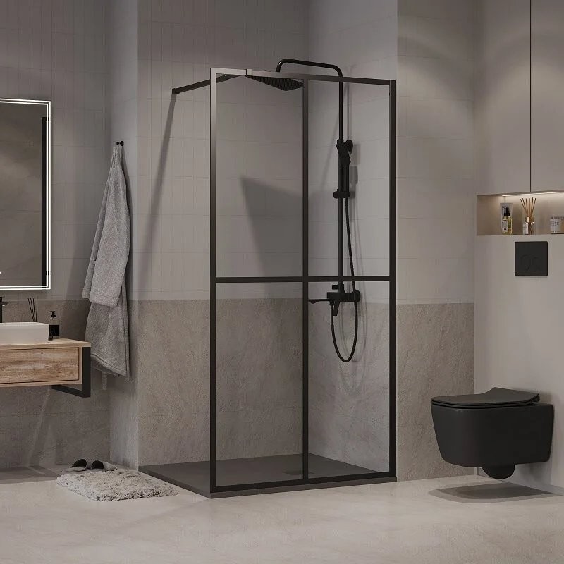 Душевая стенка Niagara Nova NG-686-12 Black 120x195 (черный/прозрачное стекло) Душевая стенка Niagara Nova NG-686-12 Black 120x195 (черный/прозрачное стекло)