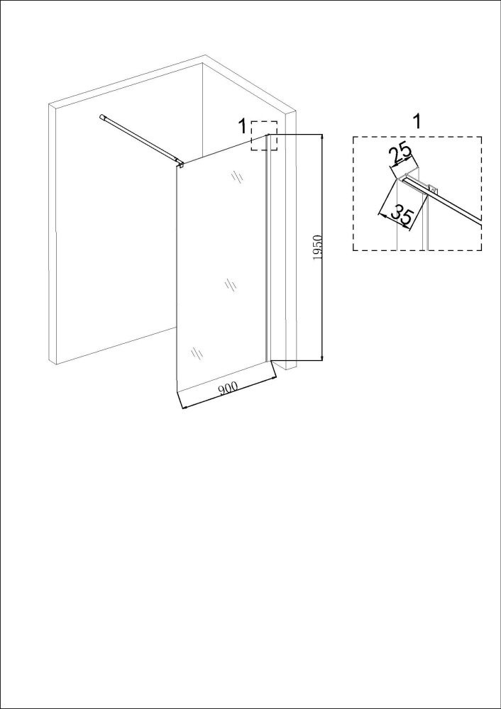 Душевая стенка Niagara Nova NG-687-90 Black 90x195 (черный/прозрачное стекло) Душевая стенка Niagara Nova NG-687-90 Black 90x195 (черный/прозрачное стекло)