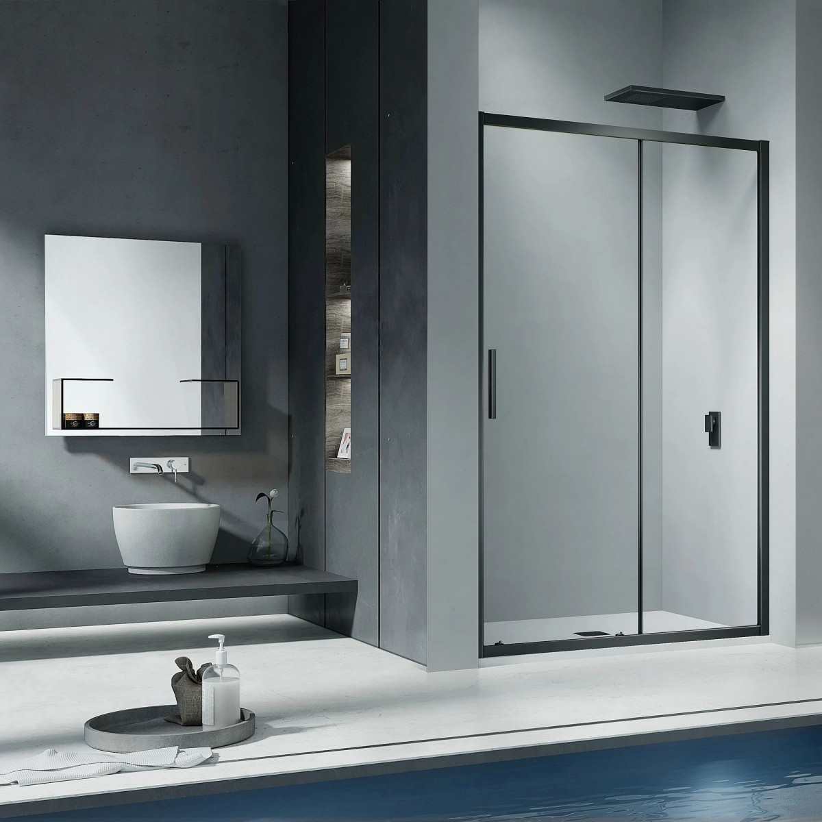 Душевая дверь Good Door Cofe WTW 1300x1900 (черный) Душевая дверь Good Door Cofe WTW 1300x1900 (черный)