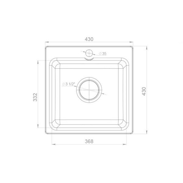 Мойка кухонная GranFest SMART 430 песочный Мойка кухонная GranFest SMART 430 песочный