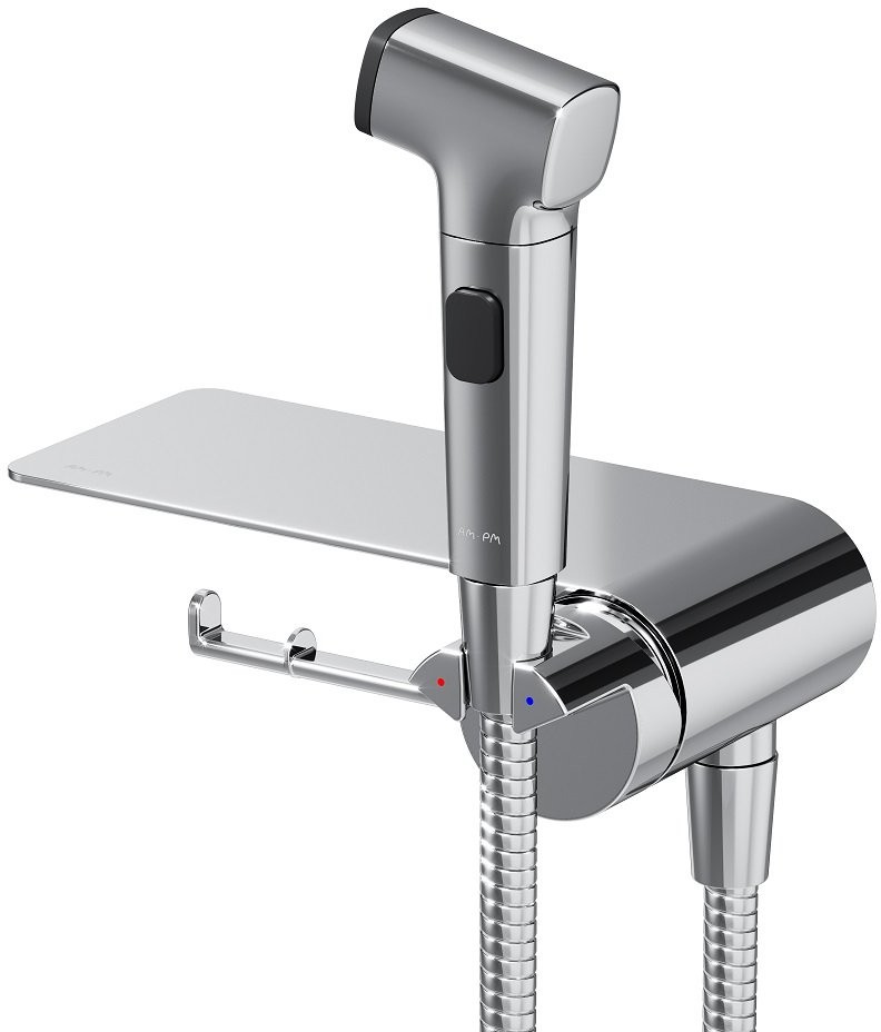 Смеситель скрытого монтажа с гигиенической лейкой Am.Pm Func F0H8F900 хром Смеситель скрытого монтажа с гигиенической лейкой Am.Pm Func F0H8F900 хром